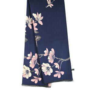 NEW, Saachi FLORAL REVERSIBLE SCARF in NAVY/PINK One Size #MD1194
